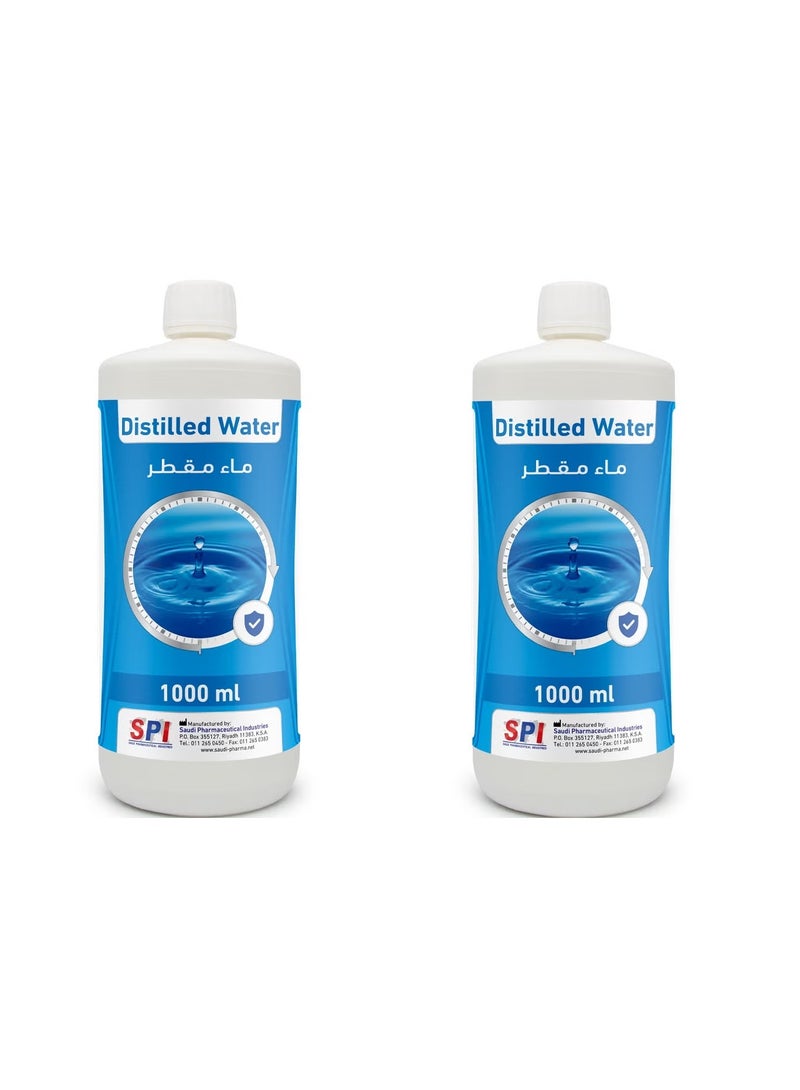 Pack of 2 Distilled Water 1 liter